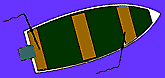 Boat with rods