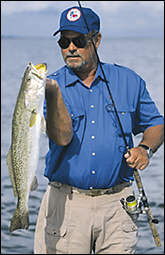 Capt. Terry Panknin, shown here with a 28-inch trout.
